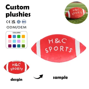 Juguete de peluche de rugby personalizado OEM ODM, almohada de fútbol suave de franela, regalo coleccionable para aficionados, juguete de animal de peluche
