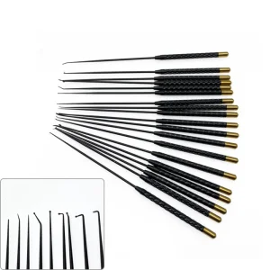 Micro Nerve Instrument Vessel Hook Nerve Spatula Dissectors Micro Curette Teardrop Disserctor 19pcs/set