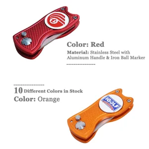 Multi Color Golf Accessories Retractable Golf Divot Repair Tool