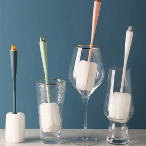 Multifunctional Nylon Antibacterial Water Bottle Glass Cleaner Cup Lid Crevice Cleaning Brush Long Handle Sponge Bottle Brush