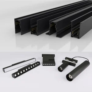 Smart 48V Magnetic LED Linear Track Spot Lighting System Magnetic Magnet Rail LED Lamp Magnetic Track Light