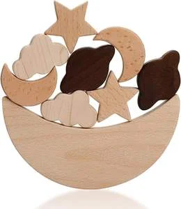 Natural Wood Stacking Block Montessori