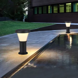 أضواء حديقة شمسية LED من الألمنيوم مقاومة للماء للط outdoors للحديقة والفناء والساحة والممرات وإضاءة المنزل IP65 5W