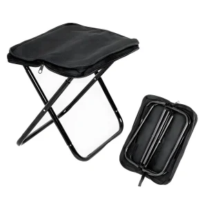 Portable Metal Iron Folding Camping Stool & Outdoor Fishing Chair