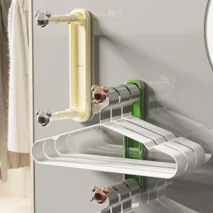 Vision Wall Mounted Retractable Hanger Storage Rack Punch-Free Wyz28085