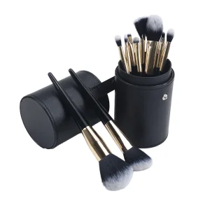 12-Piece Custom Logo Makeup Brush Set with Kabuki Powder