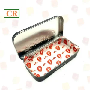 Custom 4.75 Inches Large Hinged Child Resistant Tin Box