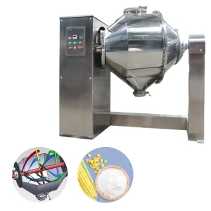 Industrial Corn Starch Double Cone Mixer Food-Grade Spiral Mixing Facility