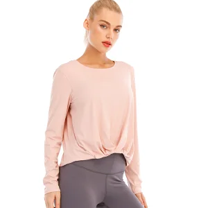 2021 New Yoga Tank Long Sleeve Fashion Fitness Wear Breathable Yoga Top