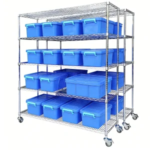Chrome Plated Wire Mesh Shelves