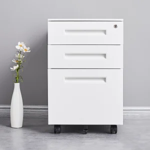 Steel Mobile Pedestal for Office Mobile Metal Storage File Cabinet 3 Drawer