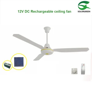 Energy-Efficient Solar Ceiling Fan