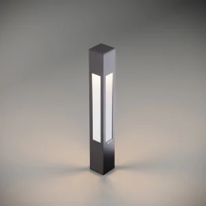 Luxera Bollard Light for Outdoor Garden Pathway LED Light Aluminum &amp; Plexiglass Body Waterproof Modern Landscape Lighting 75 Cm