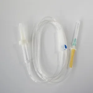 Juego de infusión médica estéril desechable con aguja