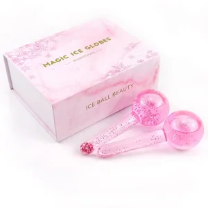 Glitter Ice Globes Cooling Face Roller Ball Beauty Massage Tools Facial Ice Roller