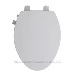 V-Shaped Elongated Non-Electric Slow Quiet-Close Dual Nozzles Bidet Toilet Seat
