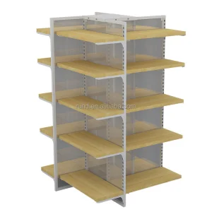 Four-sided Gondola Supermarket Shelf  Windmill Store  Display Rack