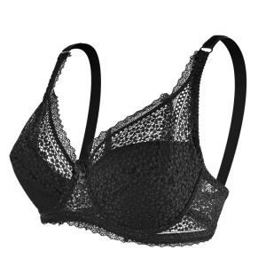 Elegant Plus Size Adjustable Lace Bra for Fashionable Women