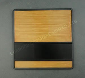 Custom Restroom Door Wooden Signage with Ada Braille