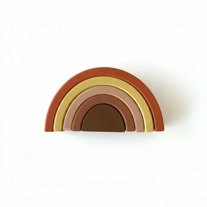 Silicone Rainbow Stacking Blocks