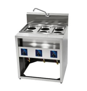 Professional Premium 220V Commercial Stainless Steel 6-Well Induction Pasta Cooker