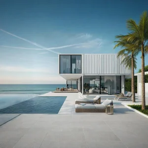 Modern prefabricated seaside luxury villas