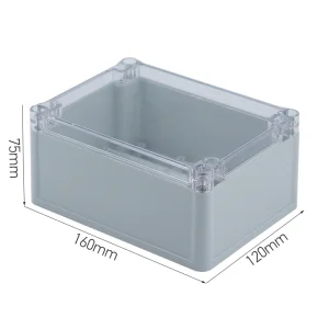 160X120X75mm OEM Medium Size Low-Voltage Electronic ABS Housing IP66 65 Outdoor Waterproof Plastic Power Switch Distribution Box