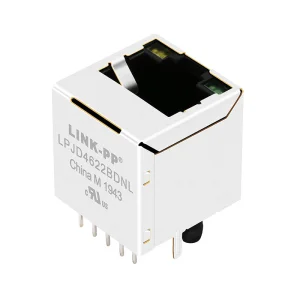 1000Base-T Vertical RJ45 Connector with LEDs