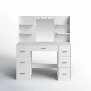Factory Wholesale Makeup Vanity With Usb Power Outlet And 3 Modes Adjustable Brightness Light