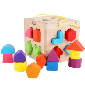 Kids Wood Educational Toy, Children Game Puzzle Toy, Baby Block Toy, Animal Toy Model Toy, Learning Toy, Wooden Shape Sorting Building Cube Block Toy