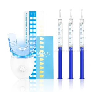 Home Use Teeth Whitening Kit Reusable LED Accelerator Light with Whitening Gel Stain Removal Teeth Brightening
