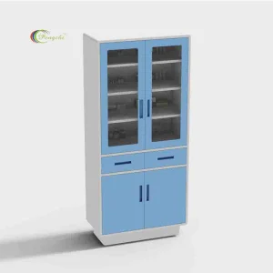 Mueble de trabajo montado en la pared para hospitales, gabinete de tratamiento de desechos para clínicas, gabinete de acero inoxidable