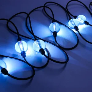 50mm DC15V RGB LED Transparent Balls 3D Ceiling Light for Nightclub Stage