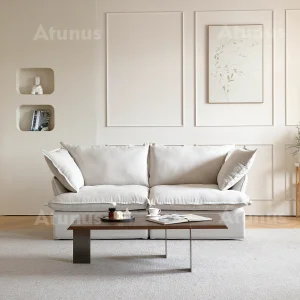 Atunus minimalist loveseat sofa elegant white recliner couch set