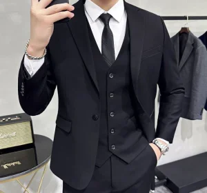 Men Polyetser and Viscose Fused Ready-to-Wear Formal Business Suit