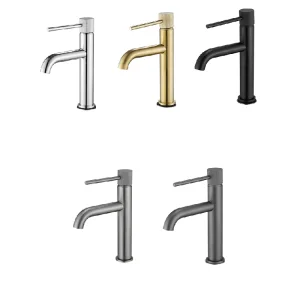 Wholesale Modern Minimalist Brass Basin Faucet - Matte Finish, Hot & Cold Water, 4 Color Options Companies, Product