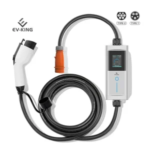 Cargador portátil de VE 7kw Tipo 2 Cargador de coche eléctrico para el hogar Cable de carga de vehículo eléctrico