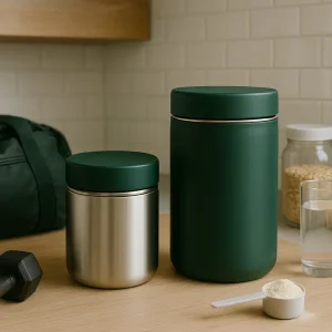 Powder Container Jar Packaging Canister Supplement Tin Storage Collagen