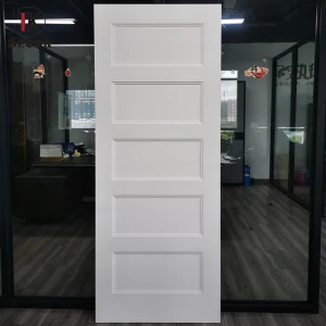 Customized Modern Bedroom Wooden Doors Design House Hotel White Primed MDF Wood Interior Room Door