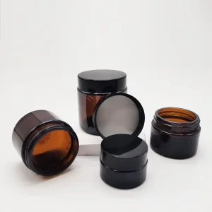 Amber Skin Care Bottle Jars