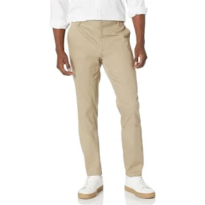 Customized Wholesale Men's Wrinkle-Resistant Flat-Front Stretch Chino