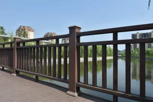 Wood Plastic Composite Balcony Railing for Decking Banister Outdoor Garden Home