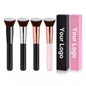 Custom Logo Single Makeup Brushes Private Label Flat Top Make up Kabuki