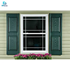 American Type USA Residential Aluminium Single Hung Window UPVC Single Hung Window