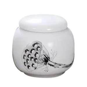 Custom Ceramics Cremation Urn American Style Funeral Decorative Ceramic Urns for Adult Ashes