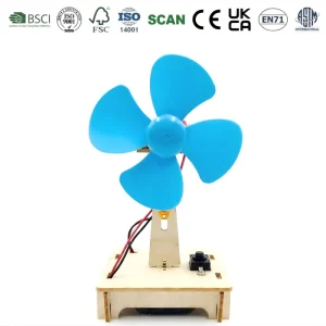 Cute Safe Wooden DIY Fan Assembly Toy Kids STEM Educational Handmade Learning Toy