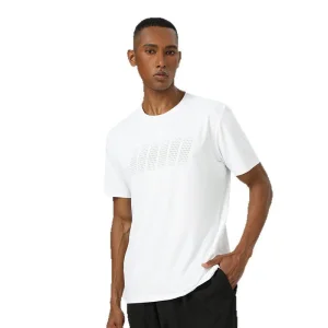 Quick-Drying Series Men's Outdoor Sportswear T-Shirt, Round Neck, Slim Fit, Elastic Silk-Screen Printed Casual Style, Short Sleeve, Thin Style