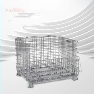 Heavy Duty Portable Galvanized Folding Wire Mesh Pallet Cage