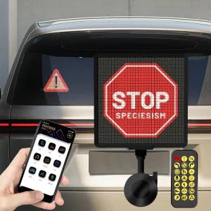 Tela Digital de Exibição em LED para a Janela Traseira do Carro, Tela de Publicidade Digital para Janela do Carro