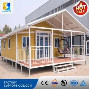 Custom 20/30/40FT Portable Waterproof Prefab Expandable Container House with Balcony Bathroom for Villa Residence Hotel